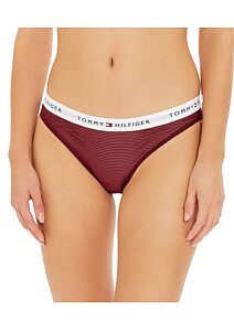 Dámské kalhotky Tommy Hilfiger z elastické pleteniny UW0UW05531 bordo