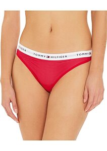 Dámská tanga Tommy Hilfiger z elastické pleteniny UW0UW05532 cherry