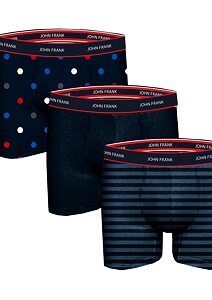 Pánské boxerky John Frank JF3B03 3 pack multicolor