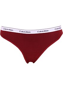 Dámské klasické kalhotky Calvin Klein Modern Logo QD5207 bordo