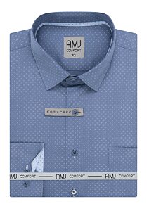 Elegantní pánská košile AMJ Comfort Slim Fit VDSBR 1394 modrá