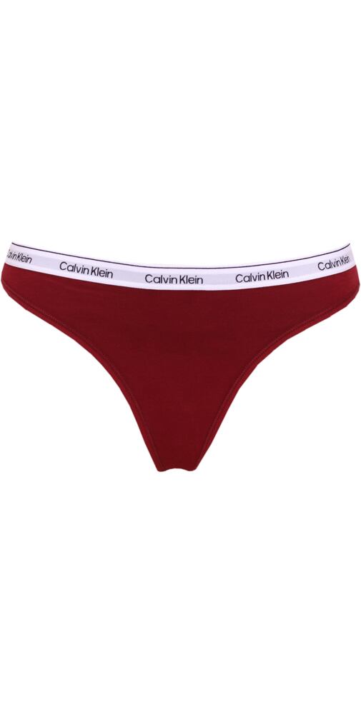 Dámská tanga Calvin Klein Modern Logo QD5209 bordo