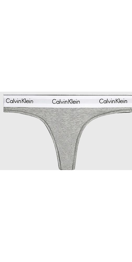 Dámská tanga Calvin Klein Black F3786E šedý melír