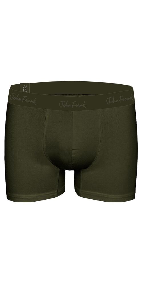 Boxerky pro muže John Frank s micromodalem JFBMOD10 khaki