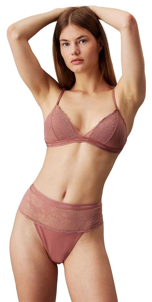 Calvin Klein podprsenka Modern Lace QF7974E red grape